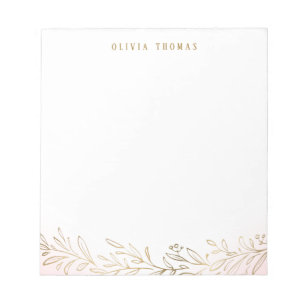  och guld botaniska personlig Stationery Anteckningsblock