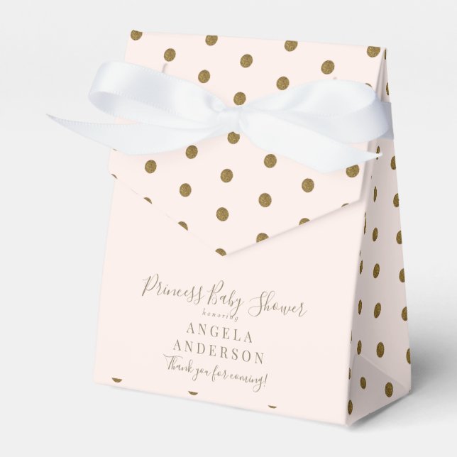  och Guld Princess Baby Shower Presentaskar (Framsidan Sidan)