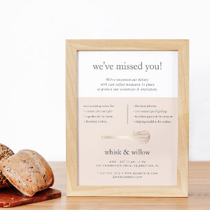 och Guld Whisk Bakery Business Reöppning Flygblad