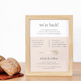 och Guld Whisk Business ReÖppna igen Poster