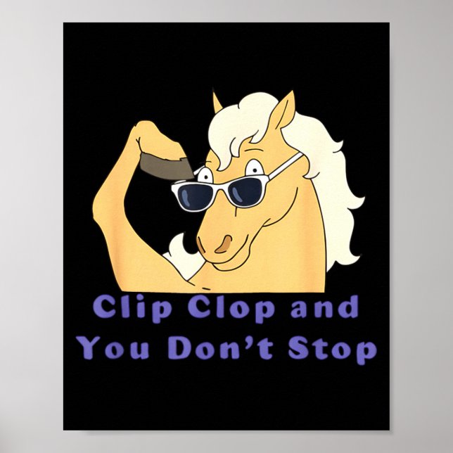 Och häst Klipp Klapp Inte Stanna Poster (Framsidan)
