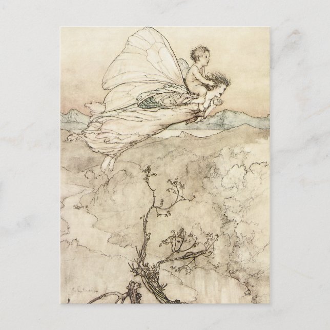 Och hennes Fairy Sen-vykort Vykort (Framsida)