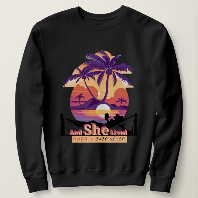 Och hon levde lyckligt för evigt t shirt (Design framsida)