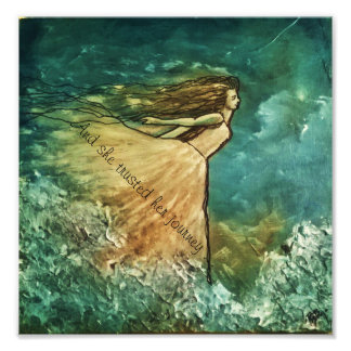 Och hon litade på hennes resa.. fototryck