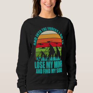 Och in i skogen går jag camping berg vandring V T Shirt