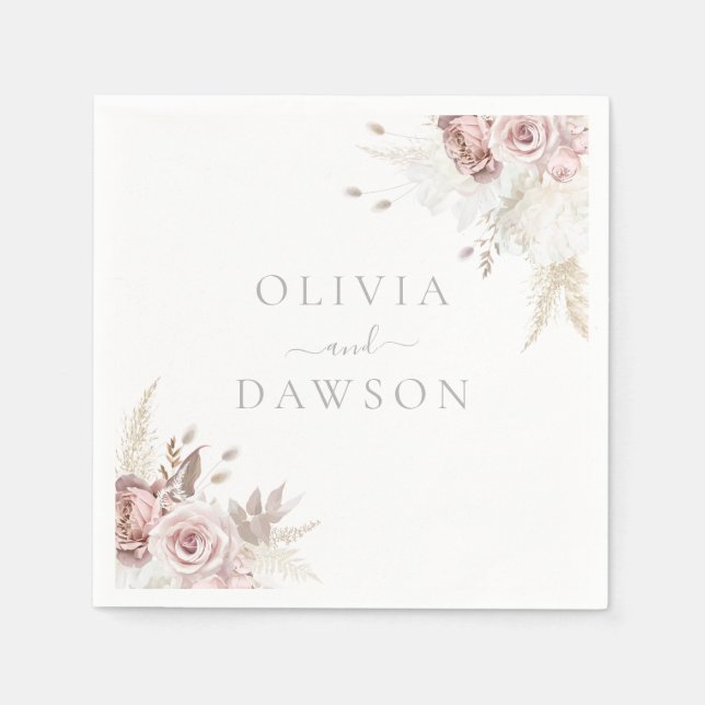  och ivorianska Elegant bröllop Pappersservett (Framsidan)
