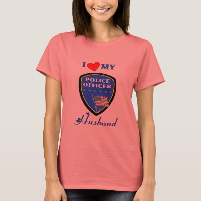 Och jag Kärlek min polis Make T-shirt (Framsida)