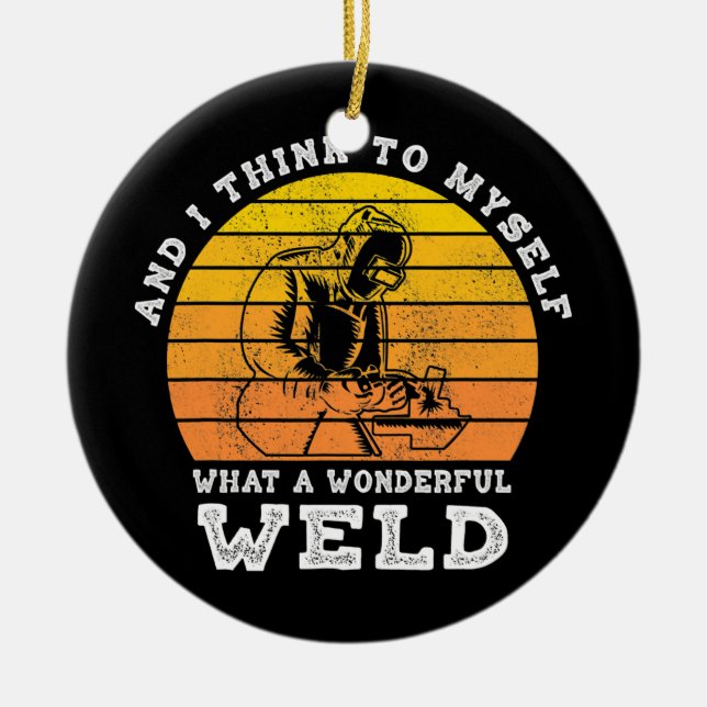 Och jag tänkor till mig vilken underbar svetsning. julgransprydnad keramik (Framsidan)