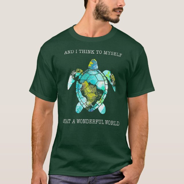 Och jag Tänkor till mig vilken underbar värld. T Shirt (Framsida)