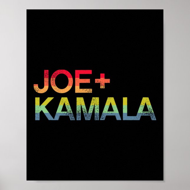 Och Kamala Bold Retro Rainbow Pride Biden Harris Poster (Framsidan)