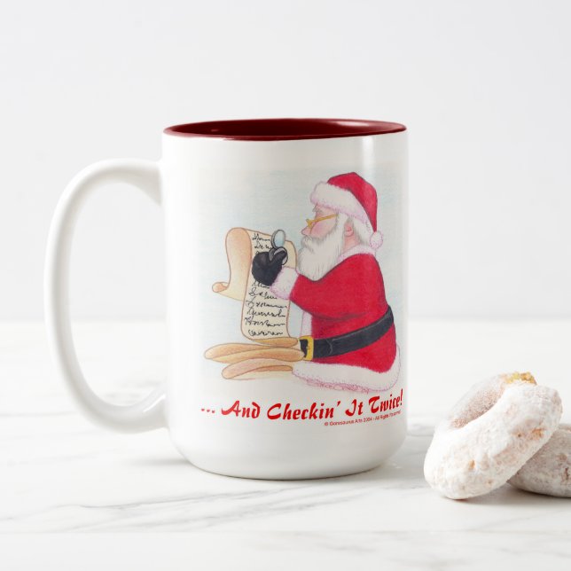 Och kolla det två gånger Två-Tonad mugg (Med munk)