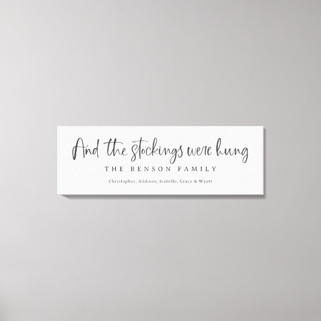 Och lagren hängdes i Personligen jul Canvastryck (Framsida)