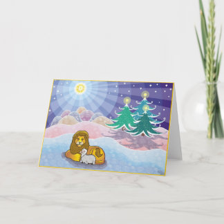 Och Lejona ska Ljugas ned med lampan Helgkort