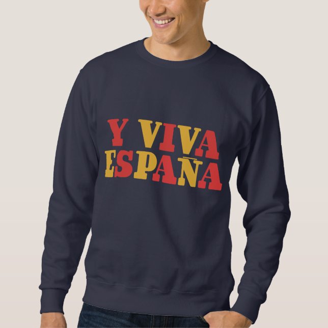Och leve Spanien Lång Ärmad Tröja (Framsida)
