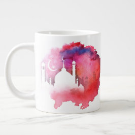 och Lila vattenfärg Ramadan-moskén Jumbo Mugg