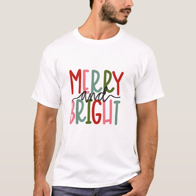 och ljust jul t shirt (Framsida)