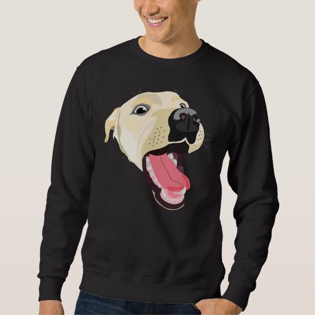 Och Lycklig Labrador! Lång Ärmad Tröja (Framsida)
