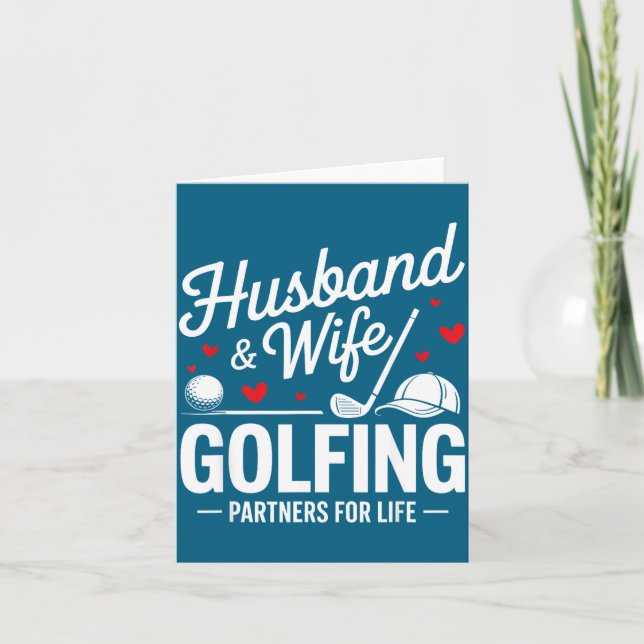 Och make hustru golfpartners par kort (Framsida)
