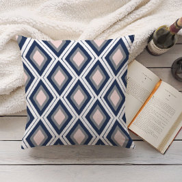  och marin Diamond Ikat Mönster Kudde