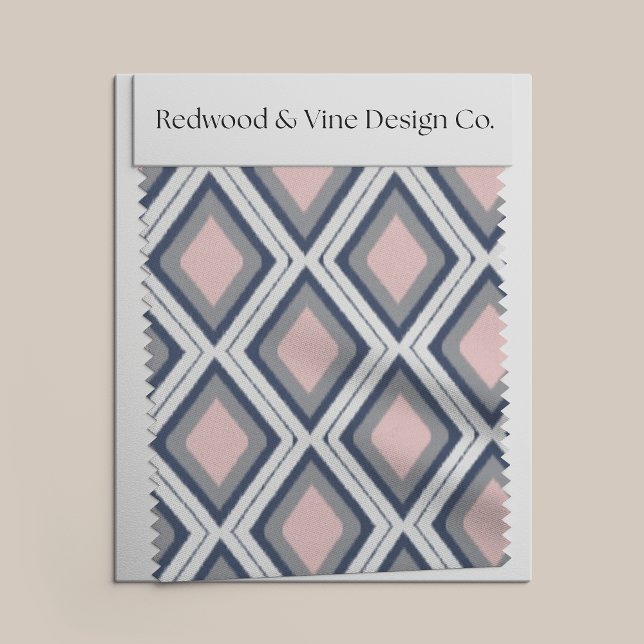  och marin Diamond Ikat Mönster Tyg (Skapare uppladdad)