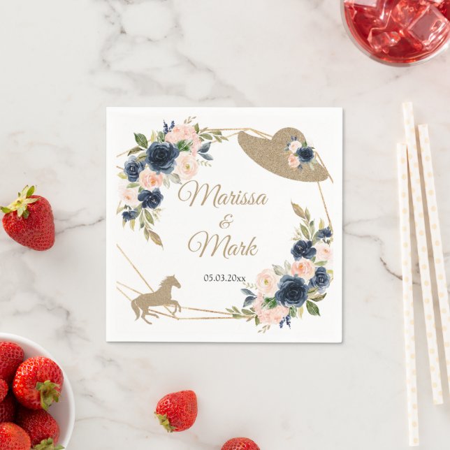  och marinsk Kentucky Derby Bröllop Pappersservett (Insitu)