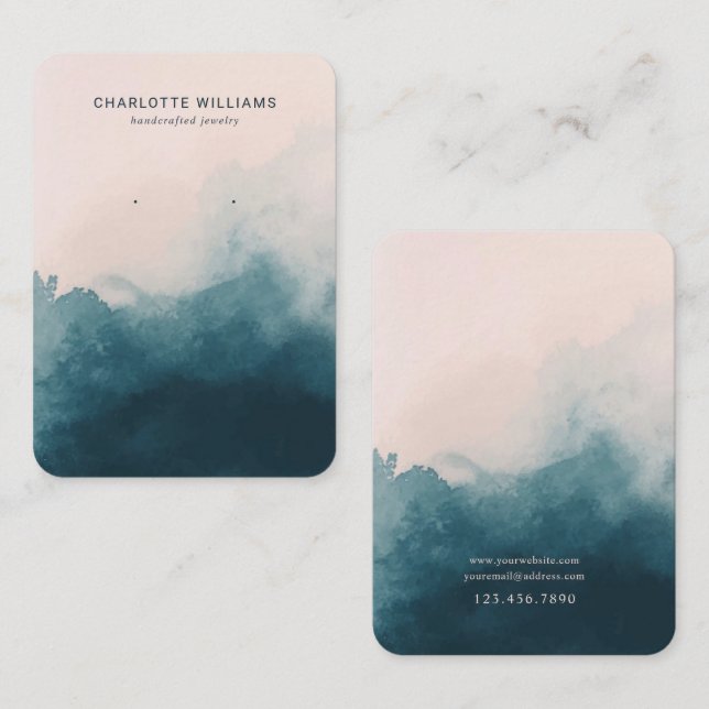  och marint Visning för Ombre Juelry-kort Visitkort (Fram/baksida)