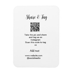 och märkre på Instagram scan QR add webbplats Magnet