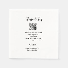  och märkre på Instagram scan QR add webbplats Pappersservett