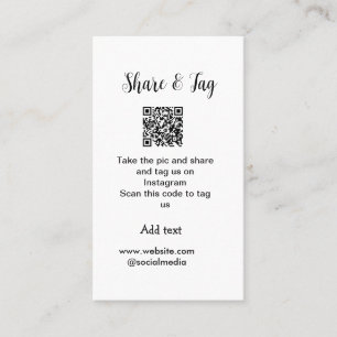 och märkre på Instagram scan QR add webbplats Visitkort