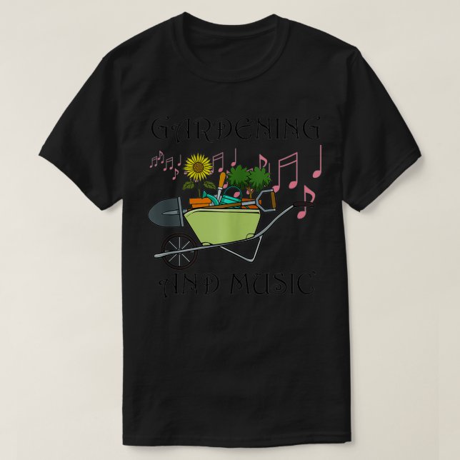  och Musik noter för Gardener  T Shirt (Design framsida)