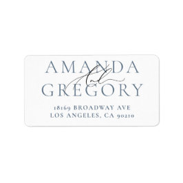 Och Namn-självadressetikett för skriptElegant Adressetikett