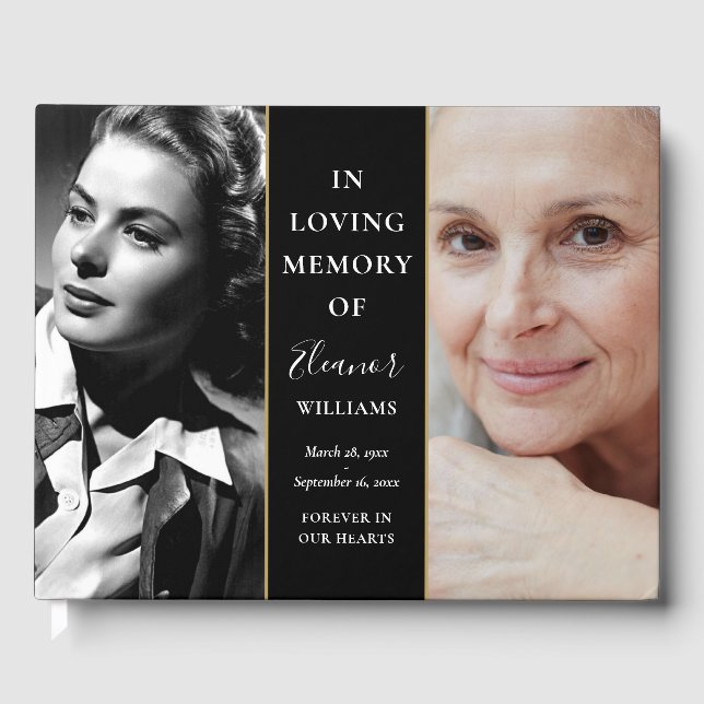 Och nu 2 fotominnesbegravningar gästböcker (Framsida)