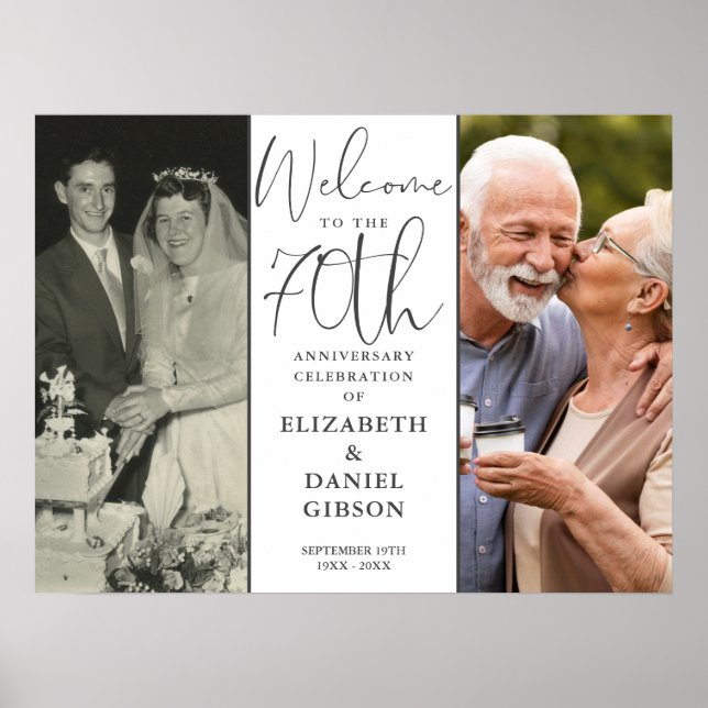 Och nu 2 fotopatens 70-årsjubileum välkomstskylt poster (Framsidan)