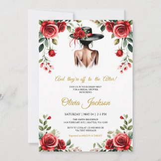 Och nu är de på väg till altaret! Derbytema Inbjudningar