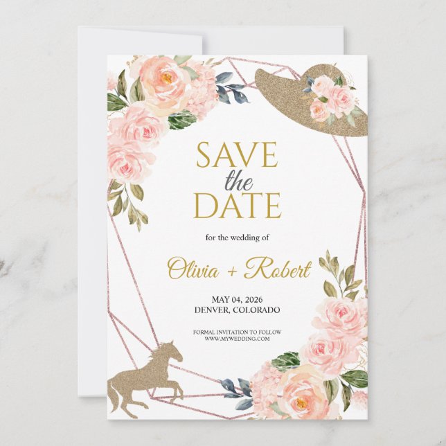 Och nu kör de av mot altaret! Derbytema Spara Datumet (Framsida)