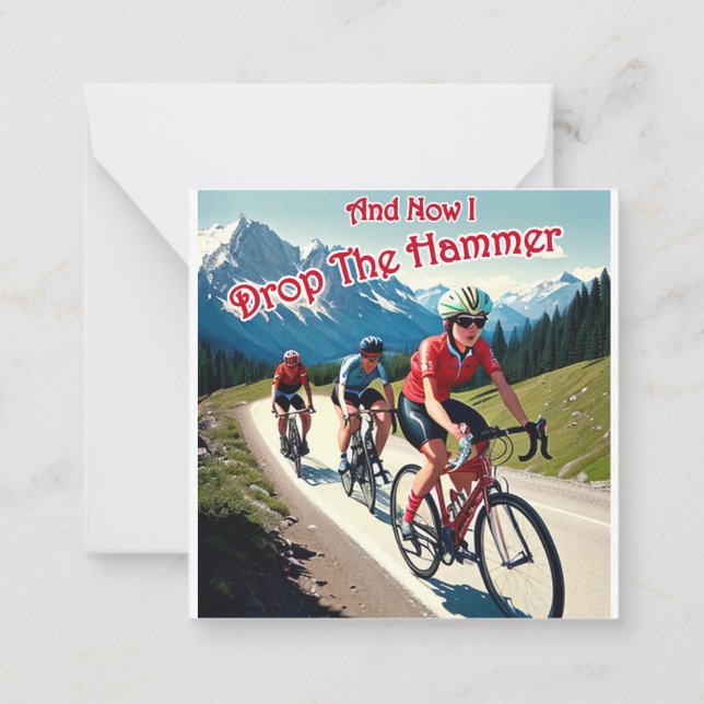 Och nu släpper jag Hammer Woman Cycling Anteckningskort (Baksida)