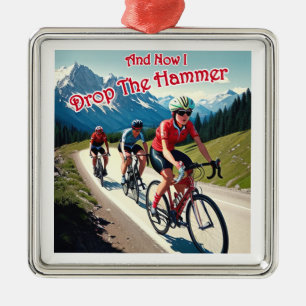 Och nu släpper jag Hammer Woman Cycling Julgransprydnad Metall