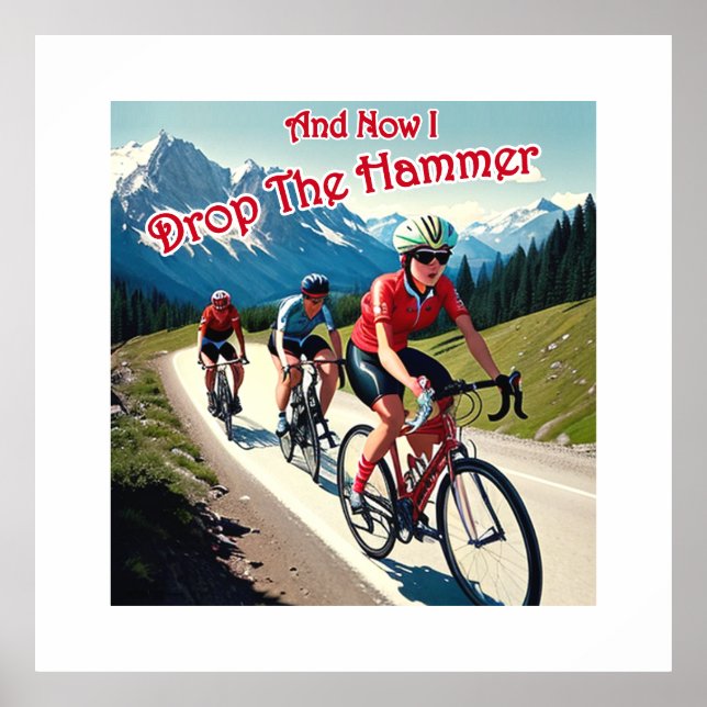 Och nu släpper jag Hammer Woman Cycling Poster (Framsidan)