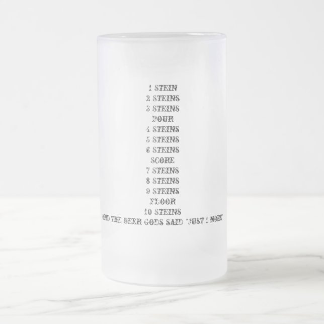 Och ölgudarna sade "precis 1 mer" Stein Frostat Ölglas (Center)
