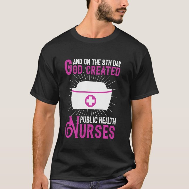 Och på den åttonde dagen Skapat Gud folkhälsosjuks T Shirt (Framsida)