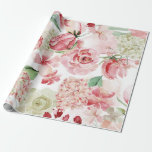 och persikofärgade Blommönstret Bröllop Presentpapper<br><div class="desc">Peach Watercolor Blommönster Trendig and Chic  Rosa Flowers Bröllop eller Special Occasion Gift Wrap * Se min butik för att se hela samlingen!</div>