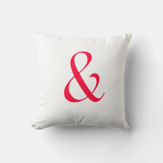 Och - Pillow Ampersand - rött och vitt Kudde