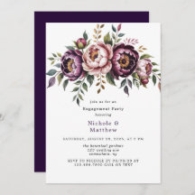  och Plum Peony Wandeine Förlovningsfest