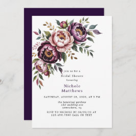  och Plum Peony Wandeine Möhippa Inbjudningar