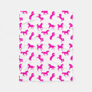 Och rosa Unicorns, för! Fleecefilt
