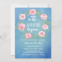 Och så börjar äventyr den | vattenfärgstudenten inbjudningar