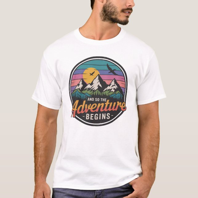Och så börjar Äventyr - Natur Äventyr T Shirt (Framsida)