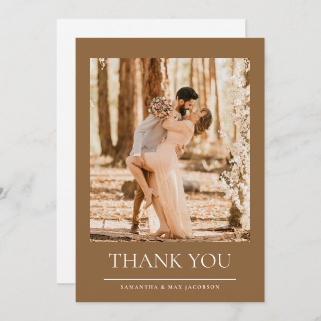 Och så börjar det med foto Bröllop Tack (Fram/baksida)