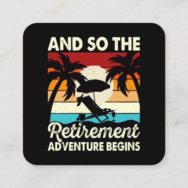 Och så börjar Pension Äventyr Fyrkantigt Visitkort (Baksida)