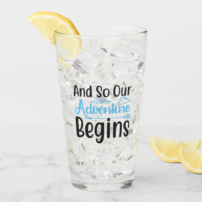 Och så börjar vår Äventyr | Nylånad gåva Glaskopp (Framsida Ice)